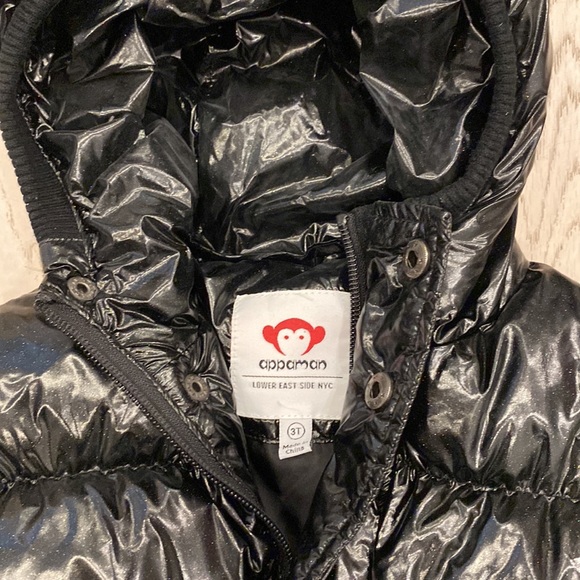 Black glitter appaman winter jacket 3T - Picture 3 of 3